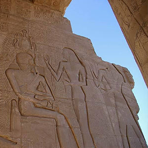 Seshat, Thoth, and the Sacred Persea Tree Greeting Card