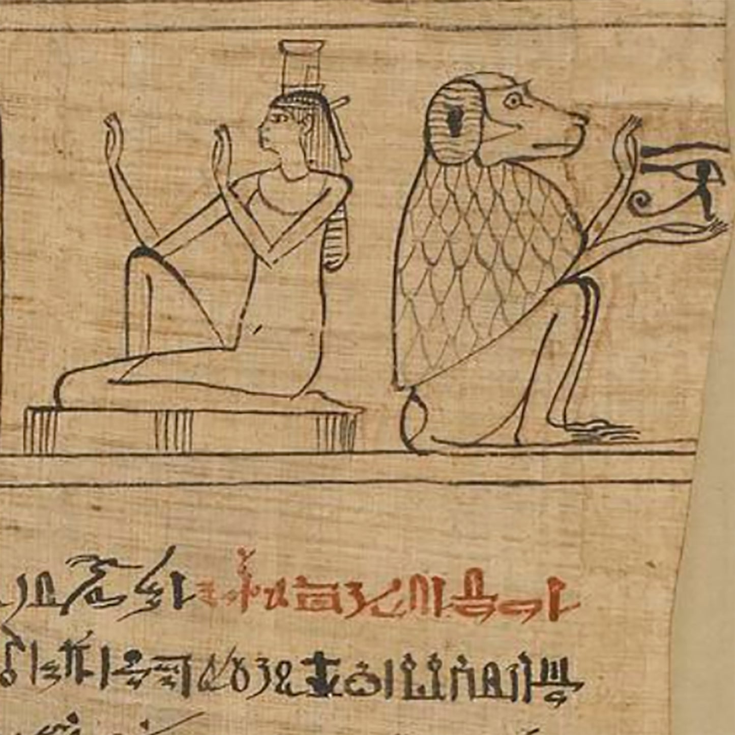 Thoth Holding the Eye Of Horus Greeting Card