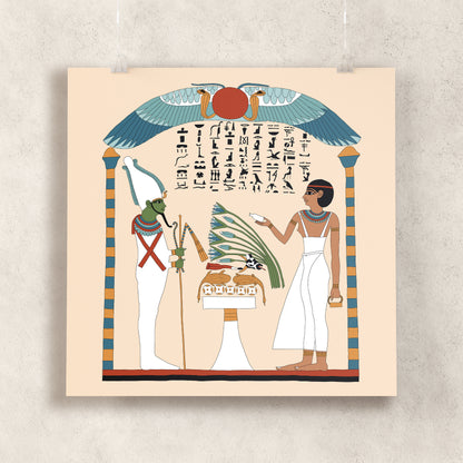 Inamun Making Offerings to Osiris Giclée Print