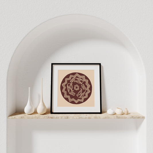 Hippos by the River (Naqada Bowl) Giclée Print
