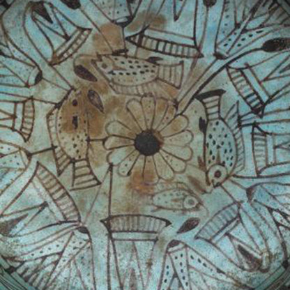 Tilapia Fish Amongst the Lotus Flowers (The Marsh Bowl) Giclée Print
