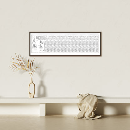 The Abydos King List (Monochrome) Giclée Print