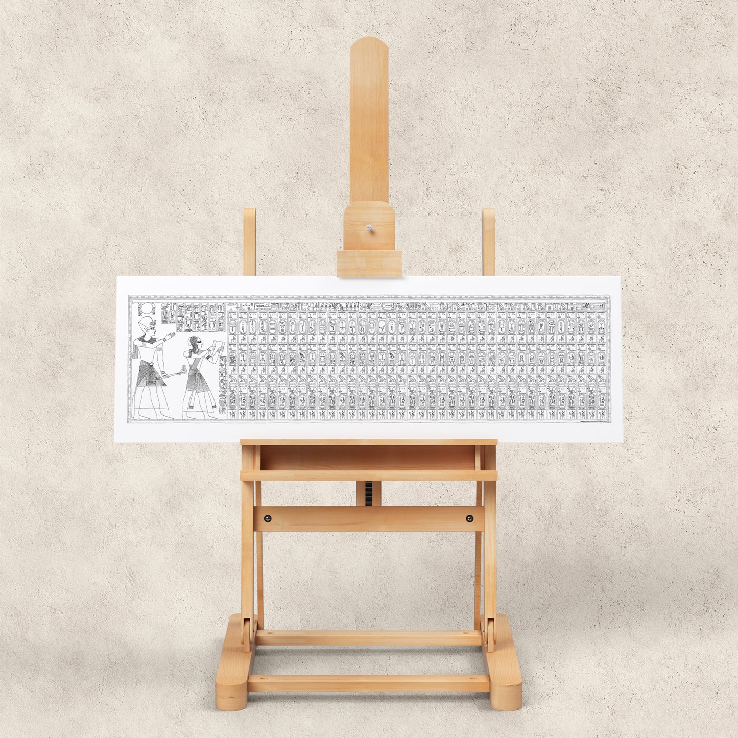 The Abydos King List (Monochrome) Giclée Print