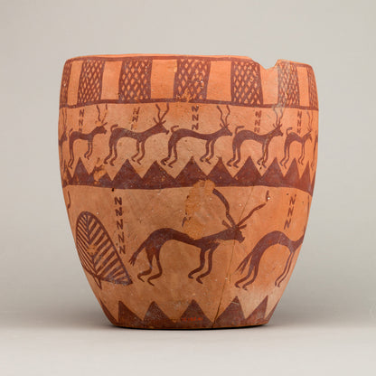 Antelope in the Desert Valley (Naqada Pot Panoramic) Giclée Print