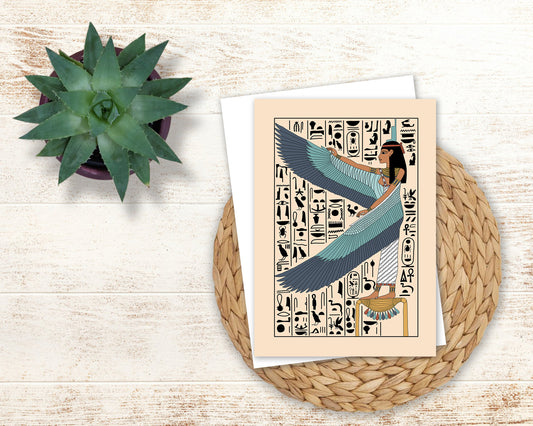The Protective Wings of Isis Greeting Card