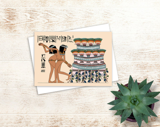 The Feast of Nebamun: Dancing in Celebration Greeting Card
