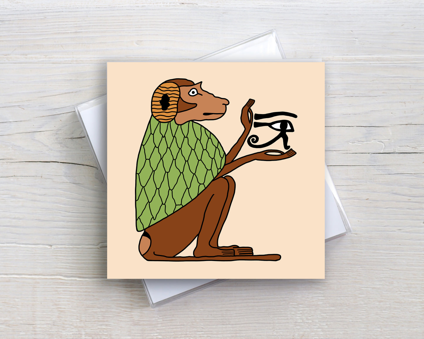 Thoth Holding the Eye Of Horus Greeting Card