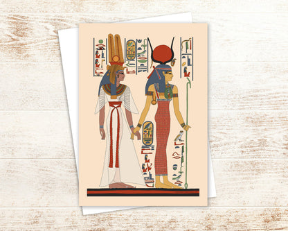 Queen Nefertari and Isis Greeting Card