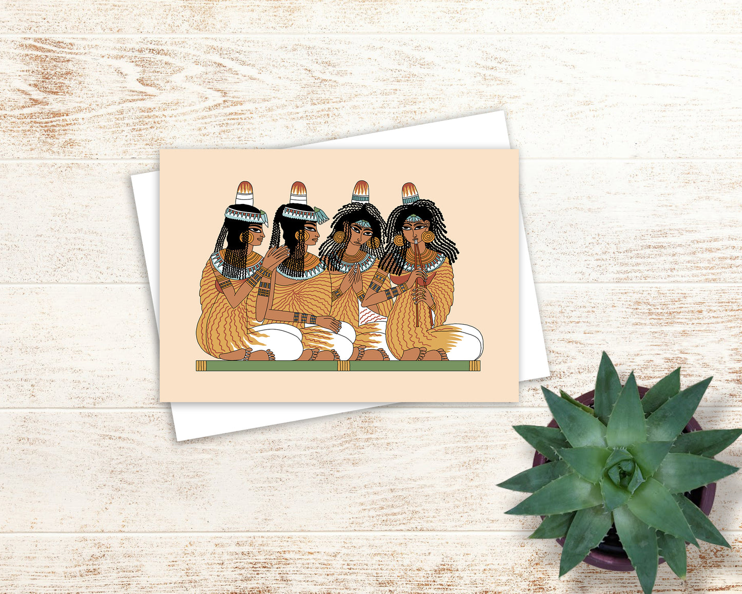 The Feast of Nebamun: Singing in Celebration Greeting Card