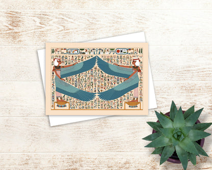 The Protective Embrace of Isis and Nephthys Greeting Card